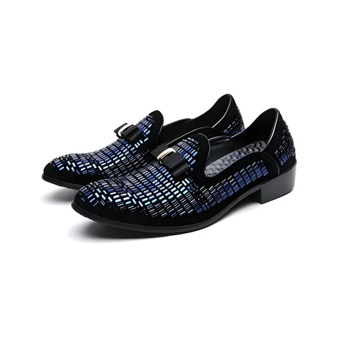 The Tristan Crystal Studded Penny Loafers - Multiple Colors WD Styles Blue US 5 / EU 38 