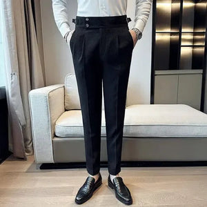 The Romanus Slim Fit Dress Suit Pants Trousers Walter Dixxon Black 33 