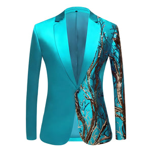 The Meridian Slim Fit Blazer Suit Jacket - Teal WD Styles XS 