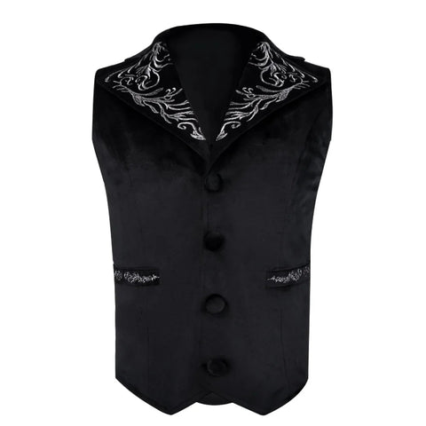 The Vintage Medieval Renaissance Men's Sleeveless Waistcoat WD Styles Black XXS 