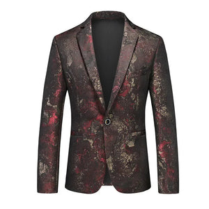 The Ophelian Slim Fit Blazer Suit Jacket Walter Dixxon Red XXS 