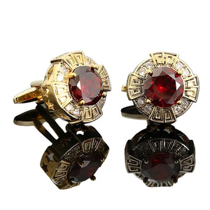 The Fletcher Rhinestone Cufflink - Multiple Colors WD Styles Wine 