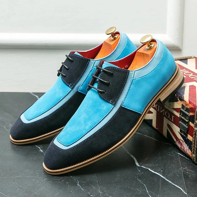 The Cyprian Suede Dress Shoes - Multiple Colors Walter Dixxon Blue EU 39.5 / Us 6.5 