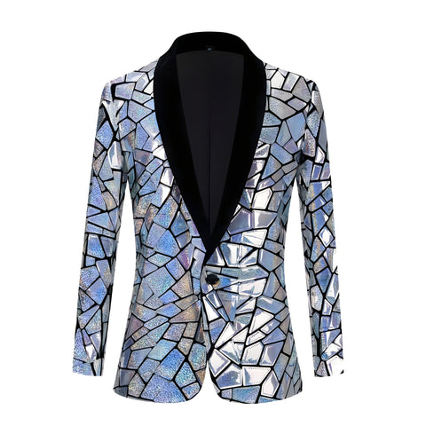 The Geo Sequin Slim Fit Blazer Suit Jacket WD Styles XS 