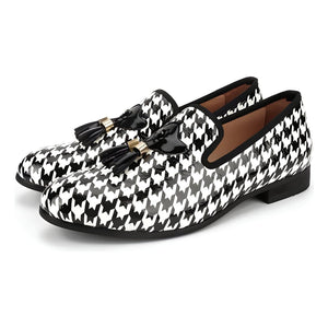 The Houndstooth Patent Leather Tassel Loafers William // David US 5.5 / EU 38.5 