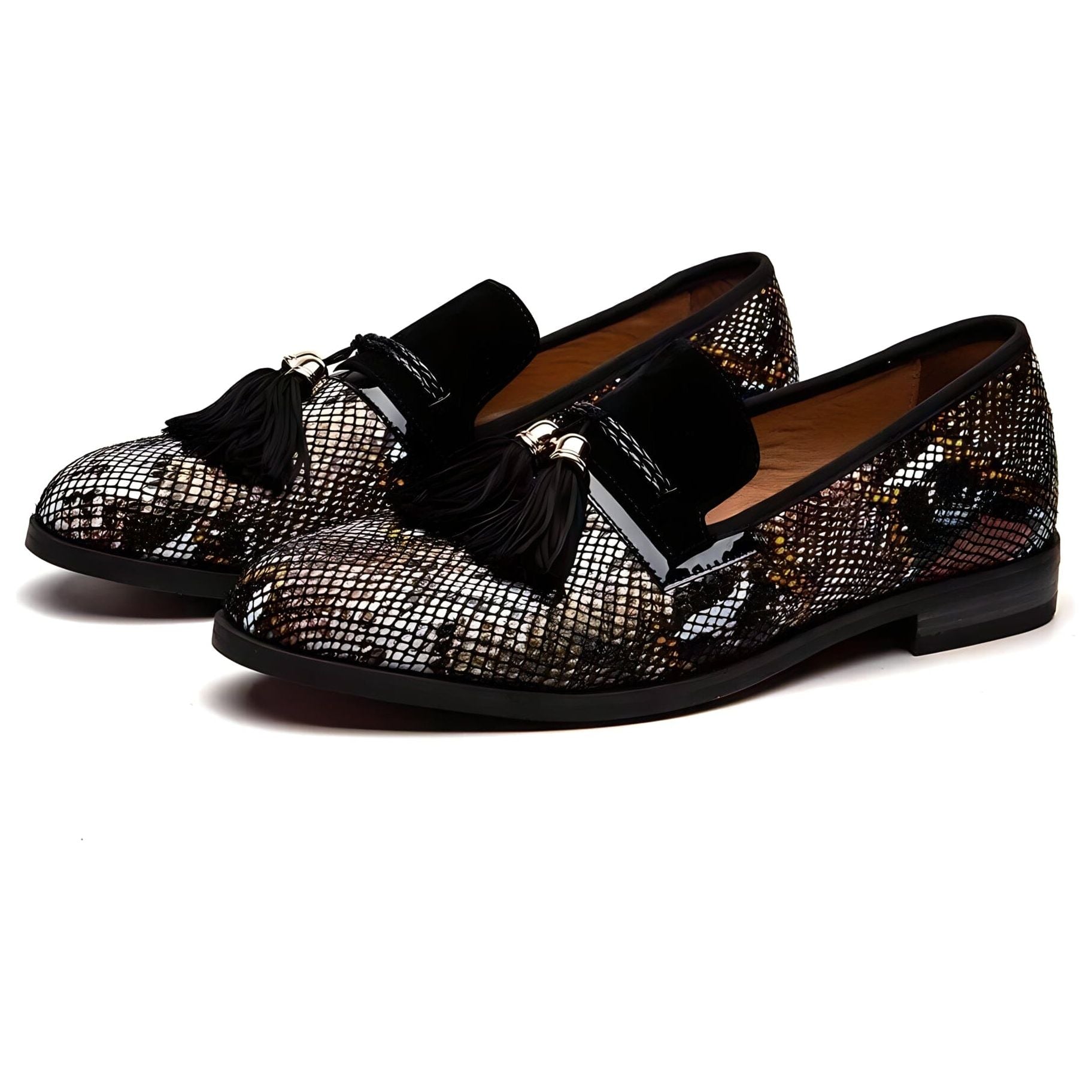 The Pierre Snakeskin Tassel Loafers - Multiple Colors Shop5798684 Store Brown EU 44.5 / US 11.5 