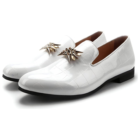 The Francois Patent Leather Slip-On Loafers - Multiple Colors Shop5798684 Store White EU 44 / US 11 