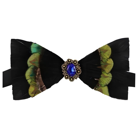 The "Marco" Peacock Feather Bow Tie Zhejiang C Y F Store 