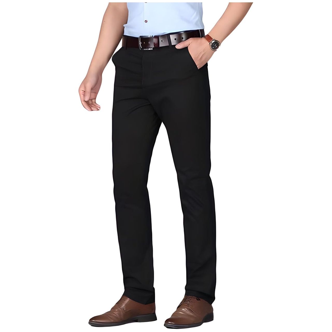 The Lucas Modern Fit Suit Pants Trousers - Multiple Colors Shop5798684 Store Black 29 