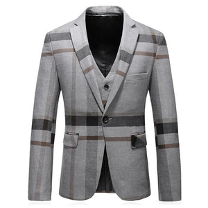 The "London" Slim Fit Blazer Suit Jacket - Stone William // David XL 44R 